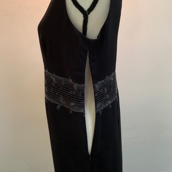 VINTAGE CASUAL CORNER BLACK EVENING DRESS SIZE 10 - Picture 8 of 14